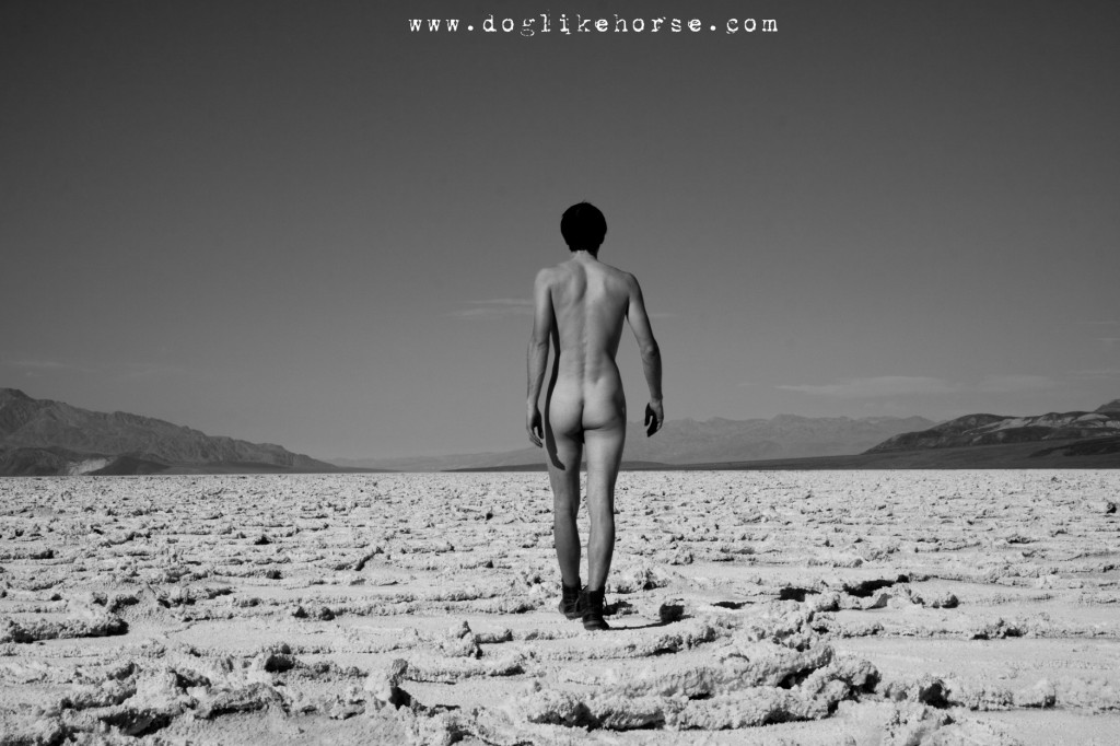 Walking naked in Death Valley